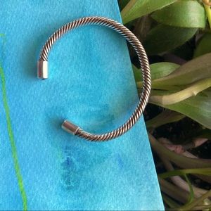 Vintage silver braided adjustable bracelet